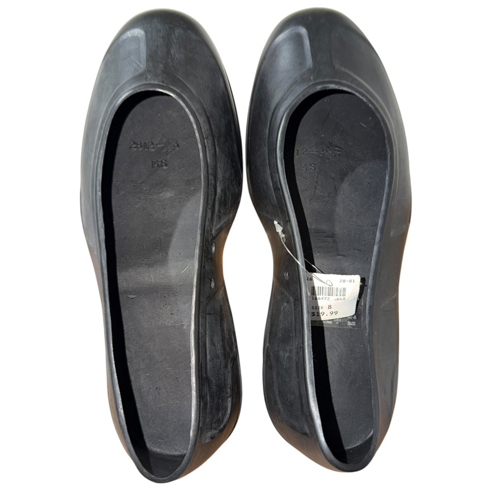 SafeTStep Slip Resistant Rubber Overshoes Black Mens 7-8 Womens 9-10